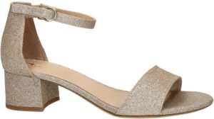 Tamaris sandalettes met glitters goud