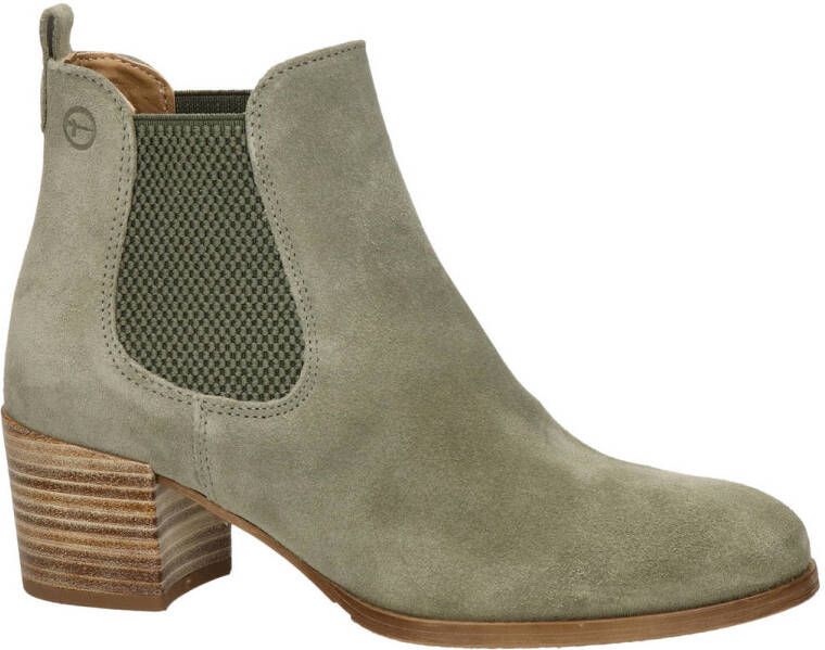 Tamaris suède chelsea boots lichtgroen