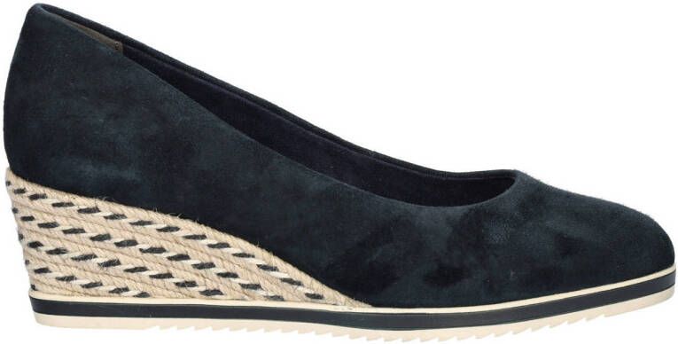 Tamaris suède espadrilles donkerblauw