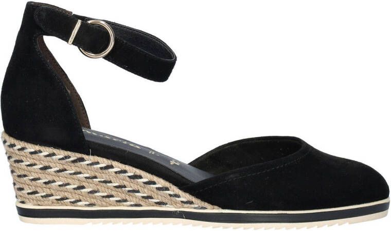 Tamaris suède espadrilles zwart