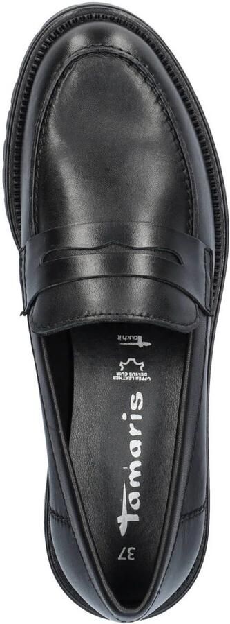 Tamaris chunky leren loafers zwart - Foto 2