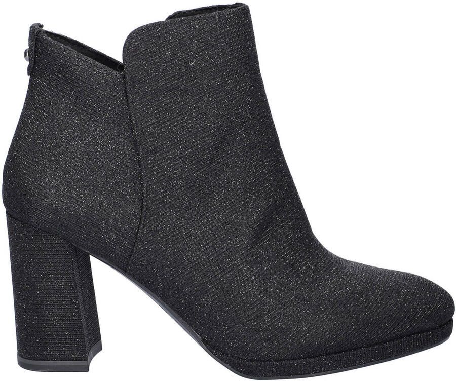 Tamaris enkellaazen met glitters zwart