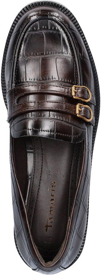 Tamaris lakleren loafers donkerbruin - Foto 3