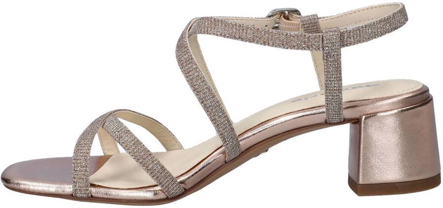 Tamaris Paola imitatieleren sandalen met blokhak en glitters rosé - Foto 3