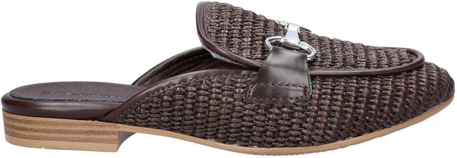 Tamaris rieten slippers bruin