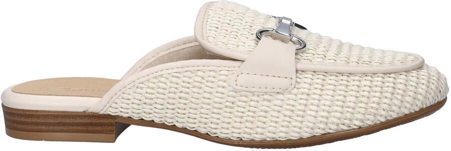 Tamaris rieten slippers ecru
