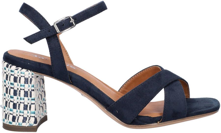 Tamaris sandalen met blokhak blauw