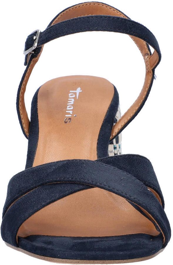 Tamaris sandalen met blokhak blauw - Foto 2