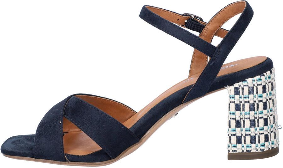 Tamaris sandalen met blokhak blauw - Foto 3