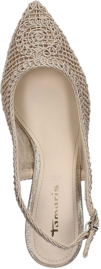 Tamaris slingback pumps goud - Foto 3