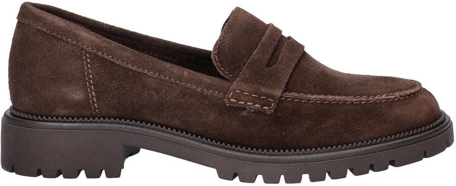 Tamaris suède loafers bruin
