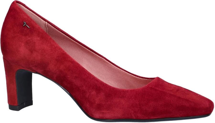 Tamaris suède pumps met hak rood