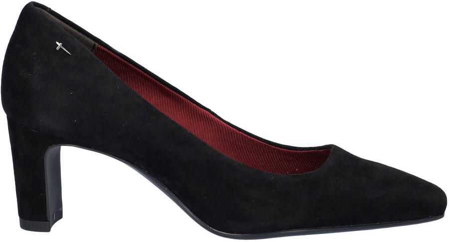 Tamaris suède pumps met hak zwart
