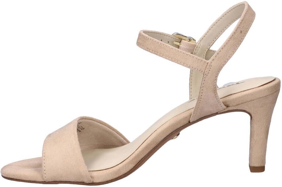 Tamaris suède sandalen met hak beige - Foto 2