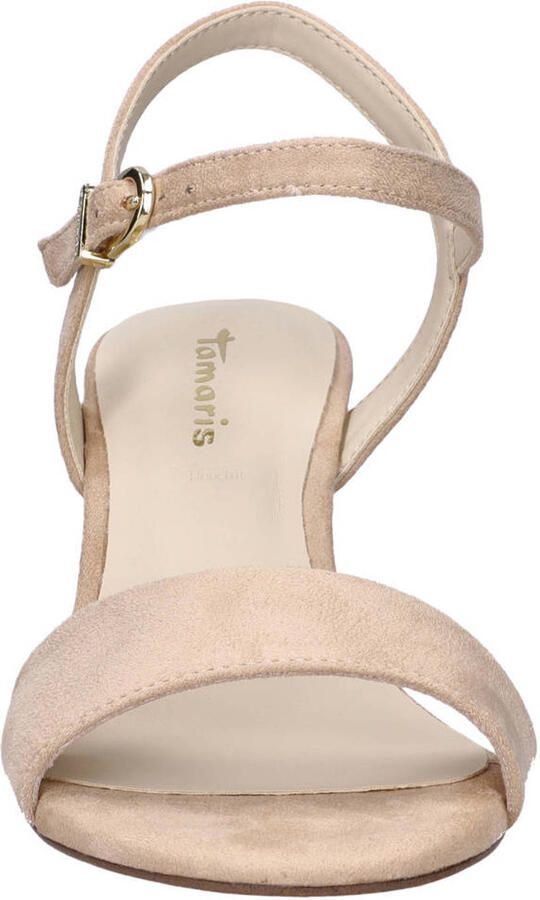 Tamaris suède sandalen met hak beige - Foto 3
