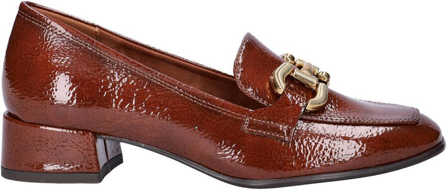 Tamaris Trotteur lakleren loafers cognac