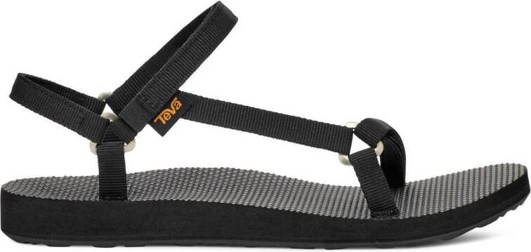 Teva Stijlvolle platte sandalen voor vrouwen Black Dames