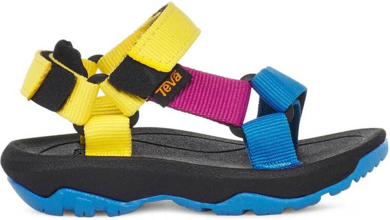 Teva sandalen geel blauw roze