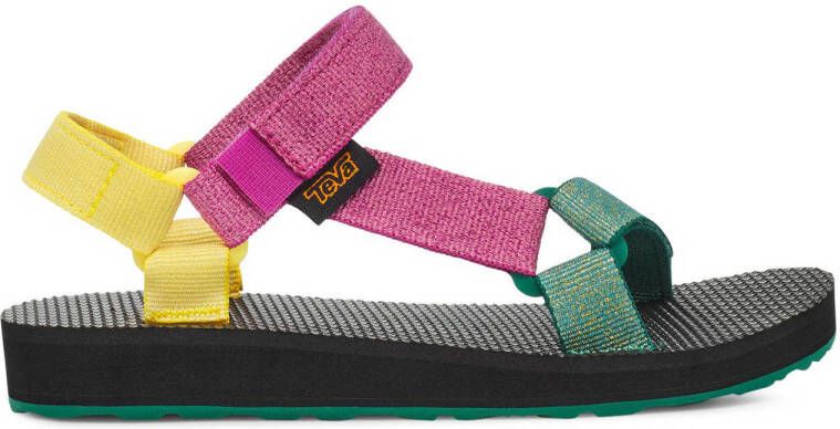 Teva sandalen roze geel groen