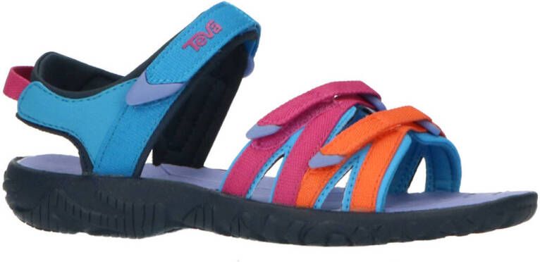 Teva Schoolkind sandalen blauw oranje roze