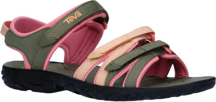 Teva Tirra sandalen olijfroen zalm Groen Meisjes Textiel Meerkleurig 38 39