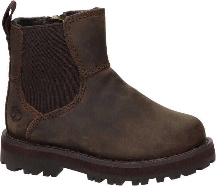 Timberland Courma Kid nubuck enkelboots donkerbruin Effen 28