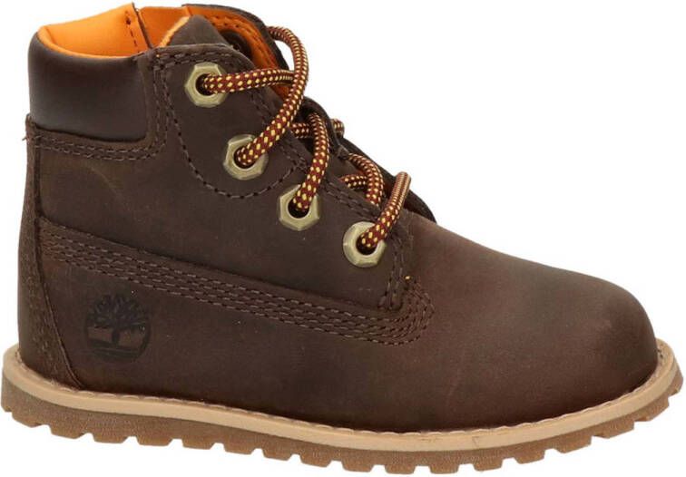 Bruin Tinten Pokey Pine 6in Boot Kids Veterboots Laarzen Met Veters Bruin