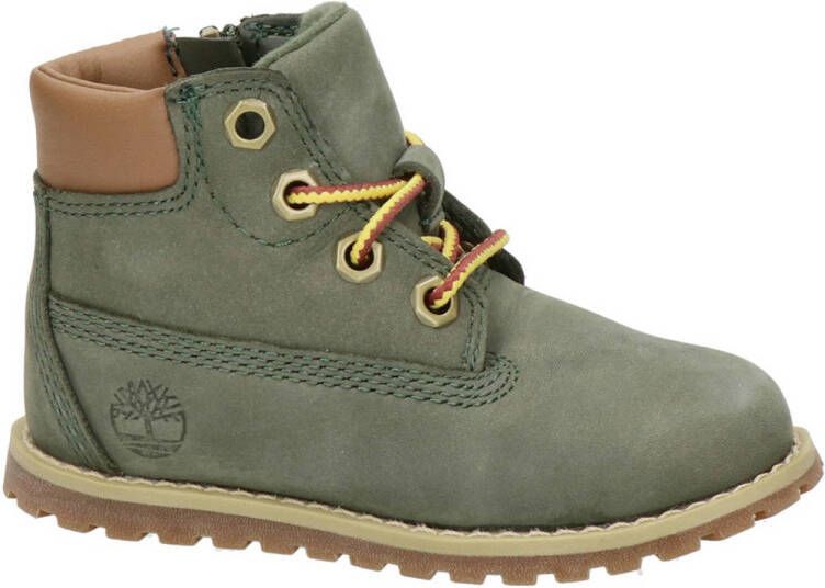 Timberland Pokey Pine nubuck veterboots groen Effen 22