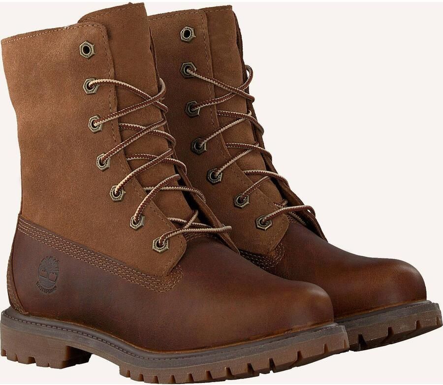 Timberland Authentics Teddy Fleece Veterboots Laarzen Met Veters Dames Bruin +