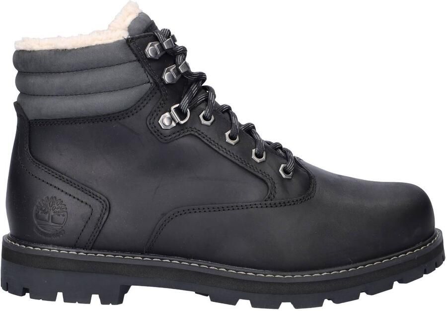 Timberland Britton Road Warm leren veterboots met profielzool zwart