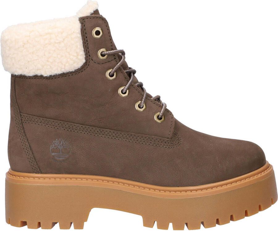Timberland Stone Street gevoerde nubuck veterboots bruin