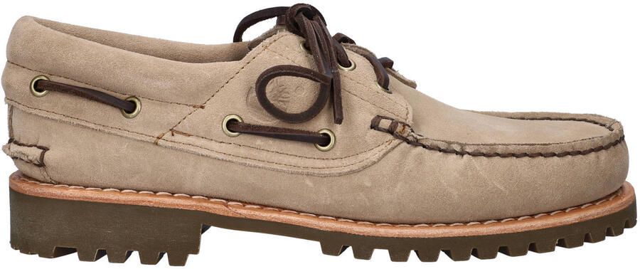 Timberland suède bootschoenen met profielzool taupe