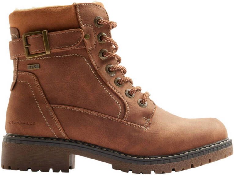 Tom Tailor gevoerde veterboots cognac