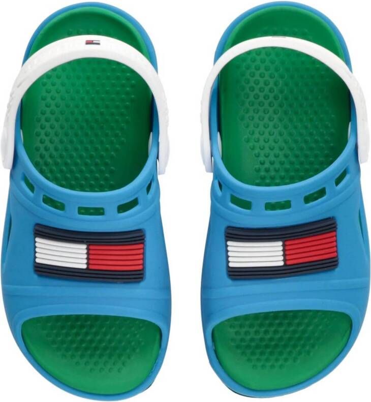 Tommy Hilfiger badslippers met hielbandje blauw Rubber 31