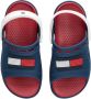 Tommy Hilfiger badslippers met hielbandje donkerblauw Rubber 26 - Thumbnail 1