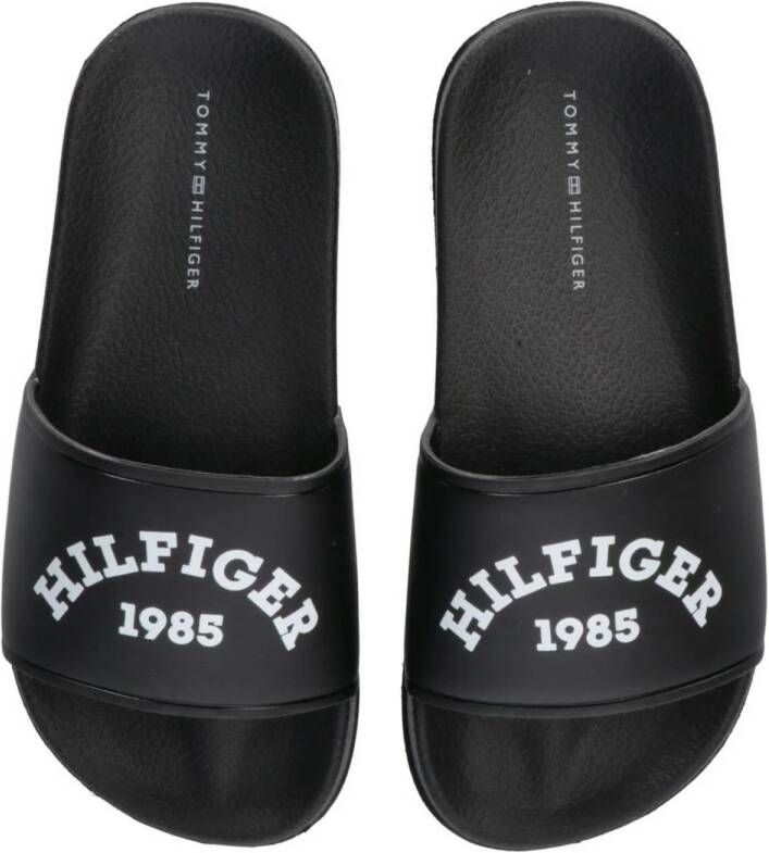 Tommy Hilfiger badslippers zwart Rubber Logo 31