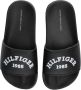 Tommy Hilfiger badslippers zwart Rubber Logo 28 - Thumbnail 1