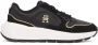 TOMMY HILFIGER Lage Sneakers Dames Chunky Fashion Runner Maat: 37 Materiaal: Leer Kleur: Zwart - Thumbnail 1
