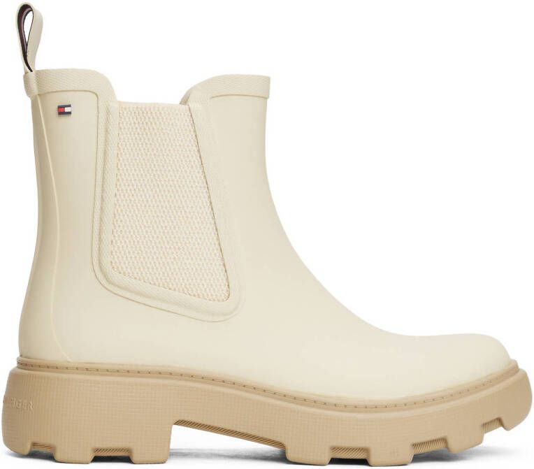 Tommy Hilfiger chunky regenlaarzen ecru