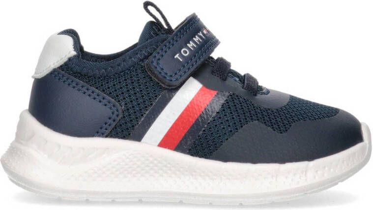 Tommy Hilfiger chunky sneakers donkerblauw Jongens Imitatieleer Logo 32