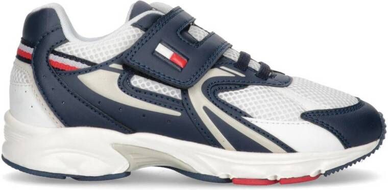 Tommy Hilfiger chunky sneakers wit donkerblauw Jongens Imitatieleer Meerkleurig 29
