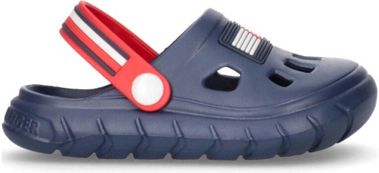 Tommy Hilfiger clogs donkerblauw Rubber Logo 22 23