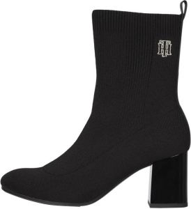 Tommy Hilfiger Logo High Heel Sock Boots Zwart Dames