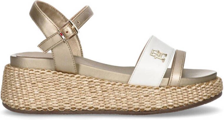 Tommy Hilfiger espadrilles wit brons Meisjes Imitatieleer Meerkleurig 34