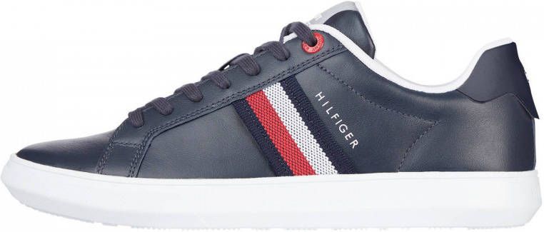 Tommy Hilfiger Essential Leather Cupsole leren sneakers donkerblauw