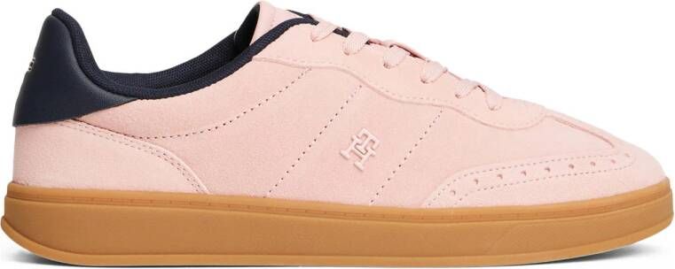 Tommy Hilfiger Heritage suède sneakers lichtroze