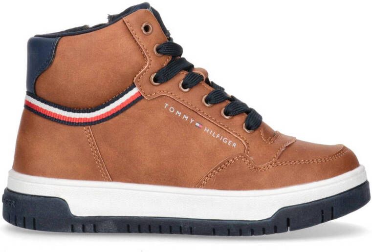 Tommy Hilfiger hoge sneakers bruin