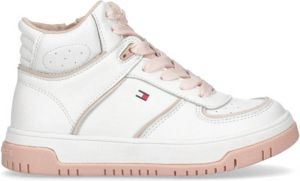 Tommy Hilfiger hoge sneakers wit roze