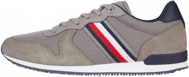 Tommy Hilfiger Iconic Material Mix Runner sneakers grijs