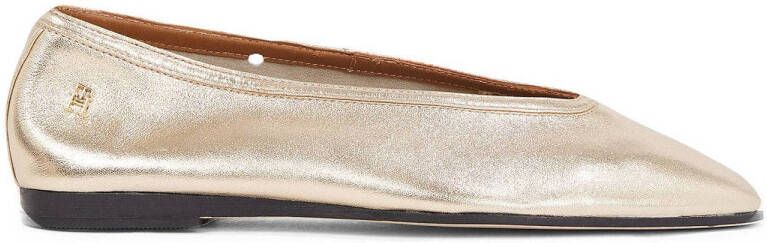 Tommy Hilfiger leren ballerina's goud